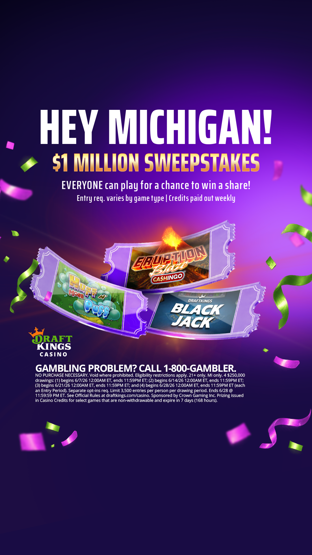 DraftKings Casino Facebook ad