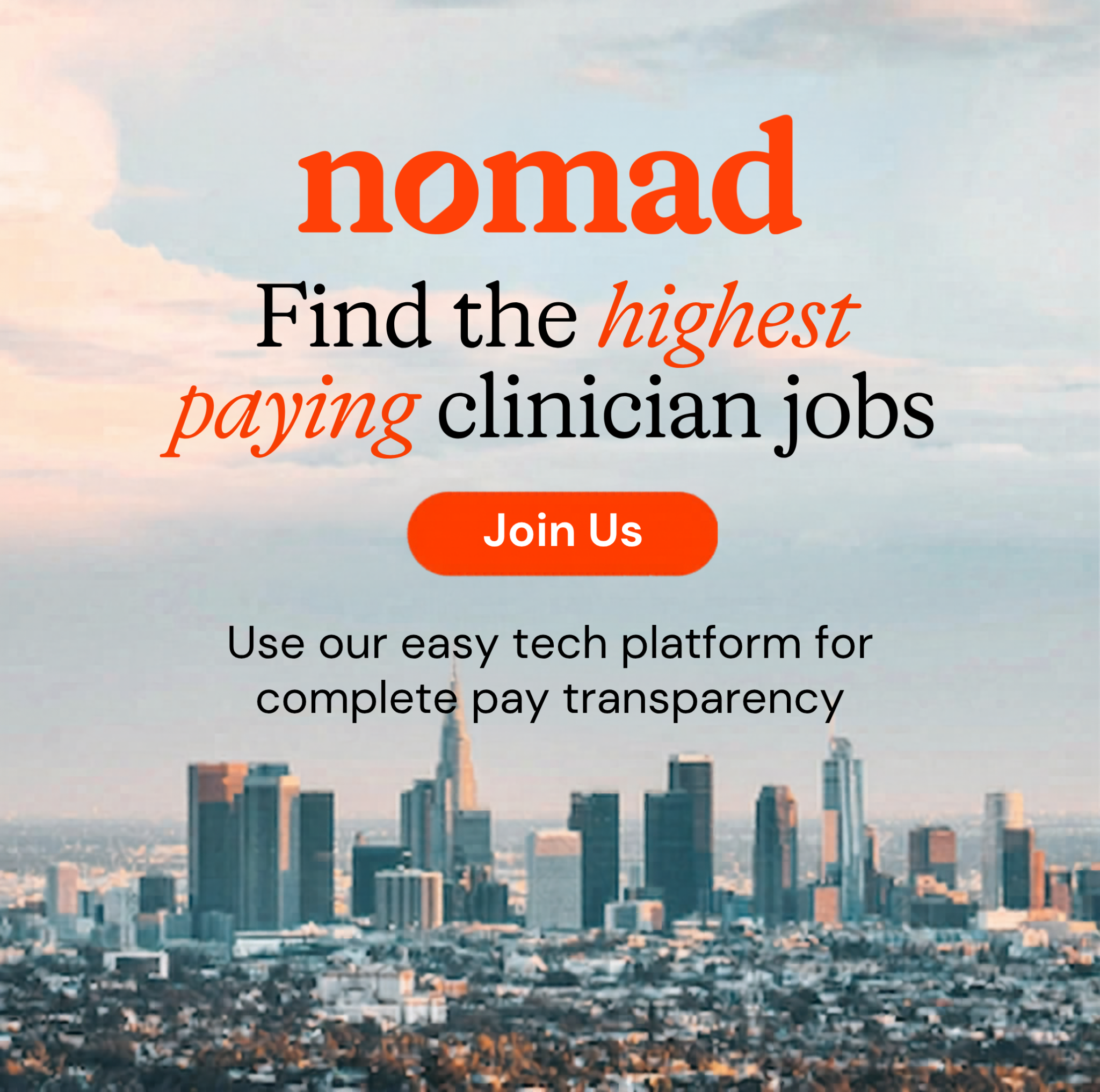 Nomad Health Facebook ad: See Your Full Pay Package Upfront