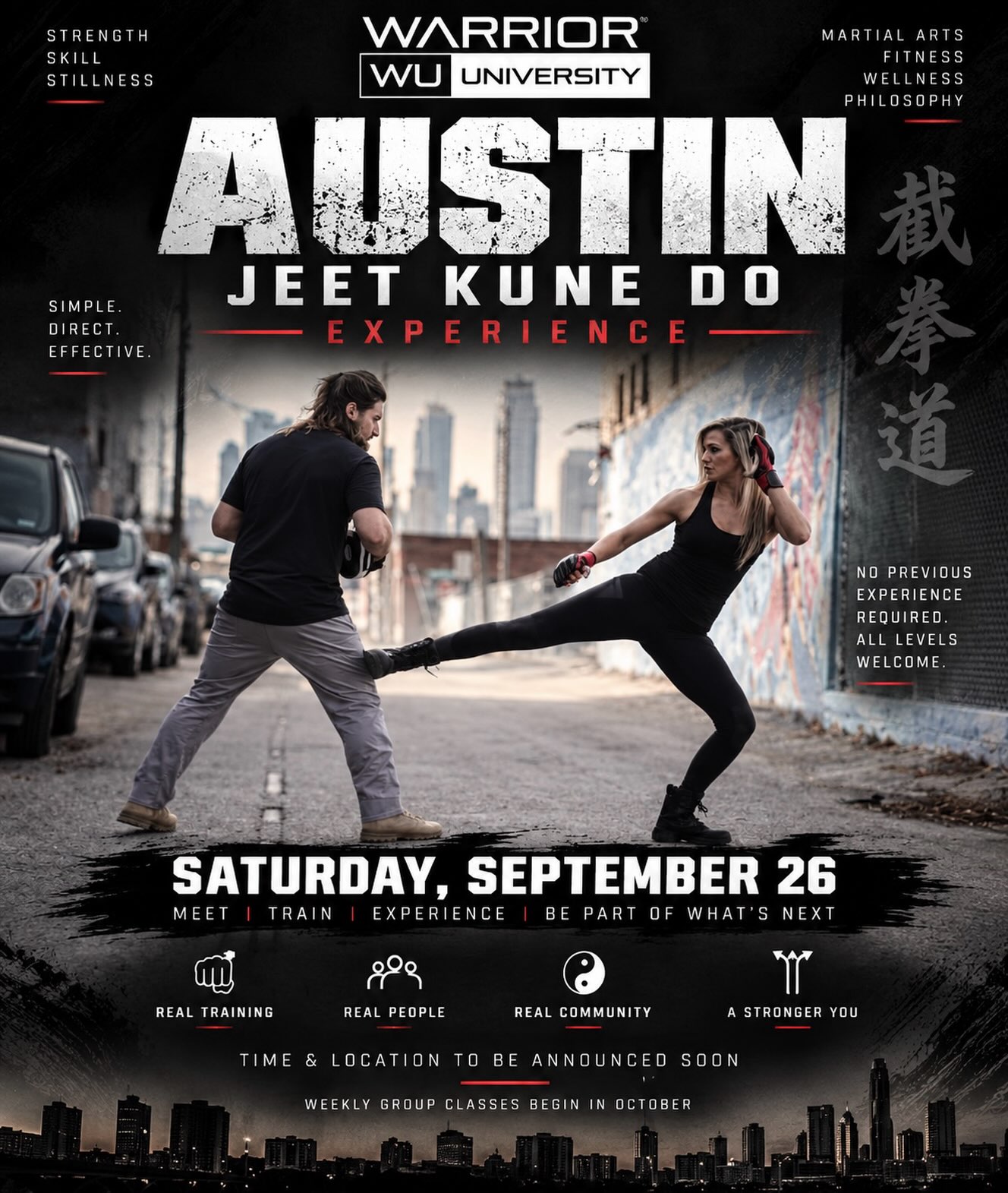 Warrior University Facebook ad: AUSTIN, IT’S ALMOST TIME.