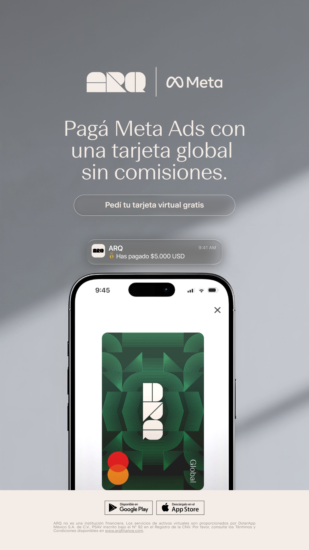ARQ Facebook ad