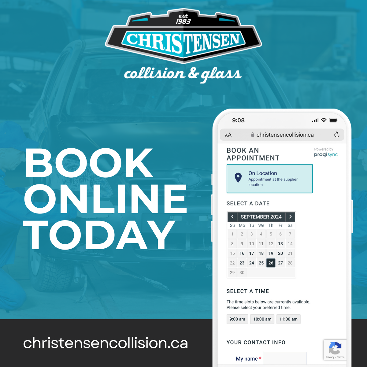 Christensen Collision Facebook ad: We work with all insurance companies!