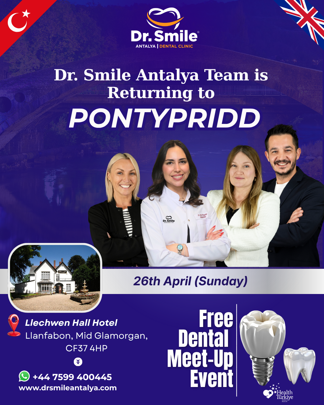 Dr Smile Antalya Dental Clinic Facebook ad: FREE DENTAL MEET-UP!