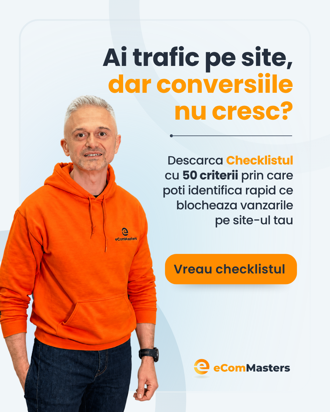 EComMasters Digital Agency Facebook ad: Descoperă Unde Pierzi Comenzi