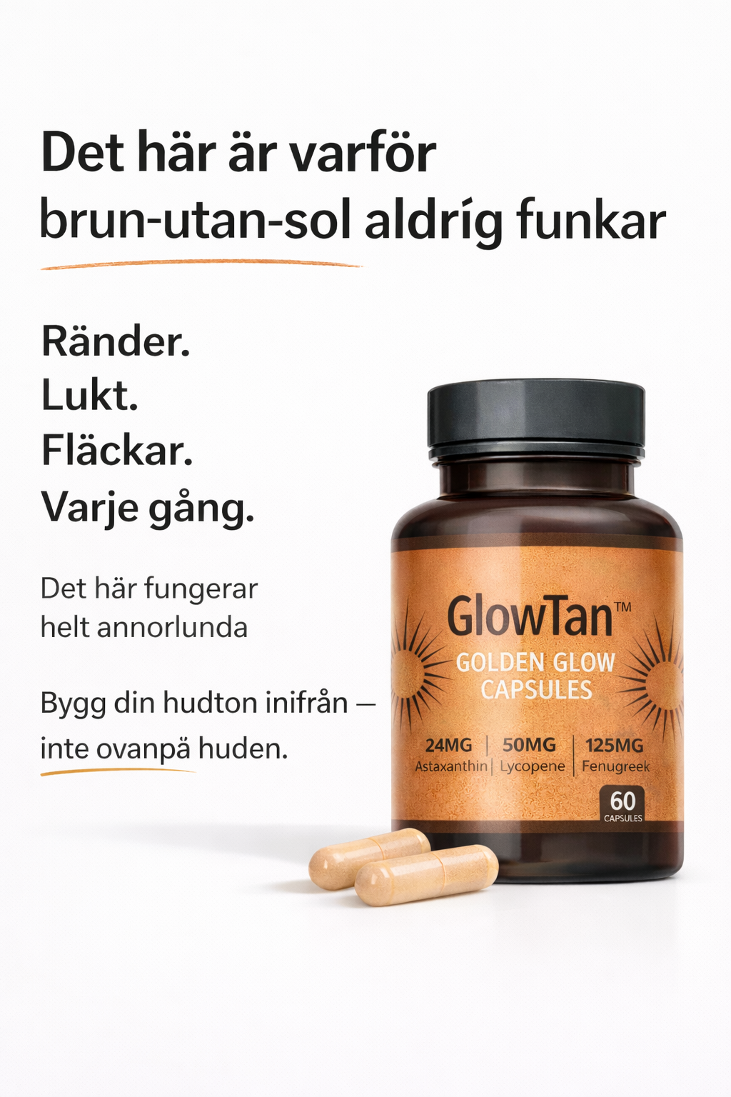 Euravita Facebook ad: En naturlig glow på bara 2 veckor