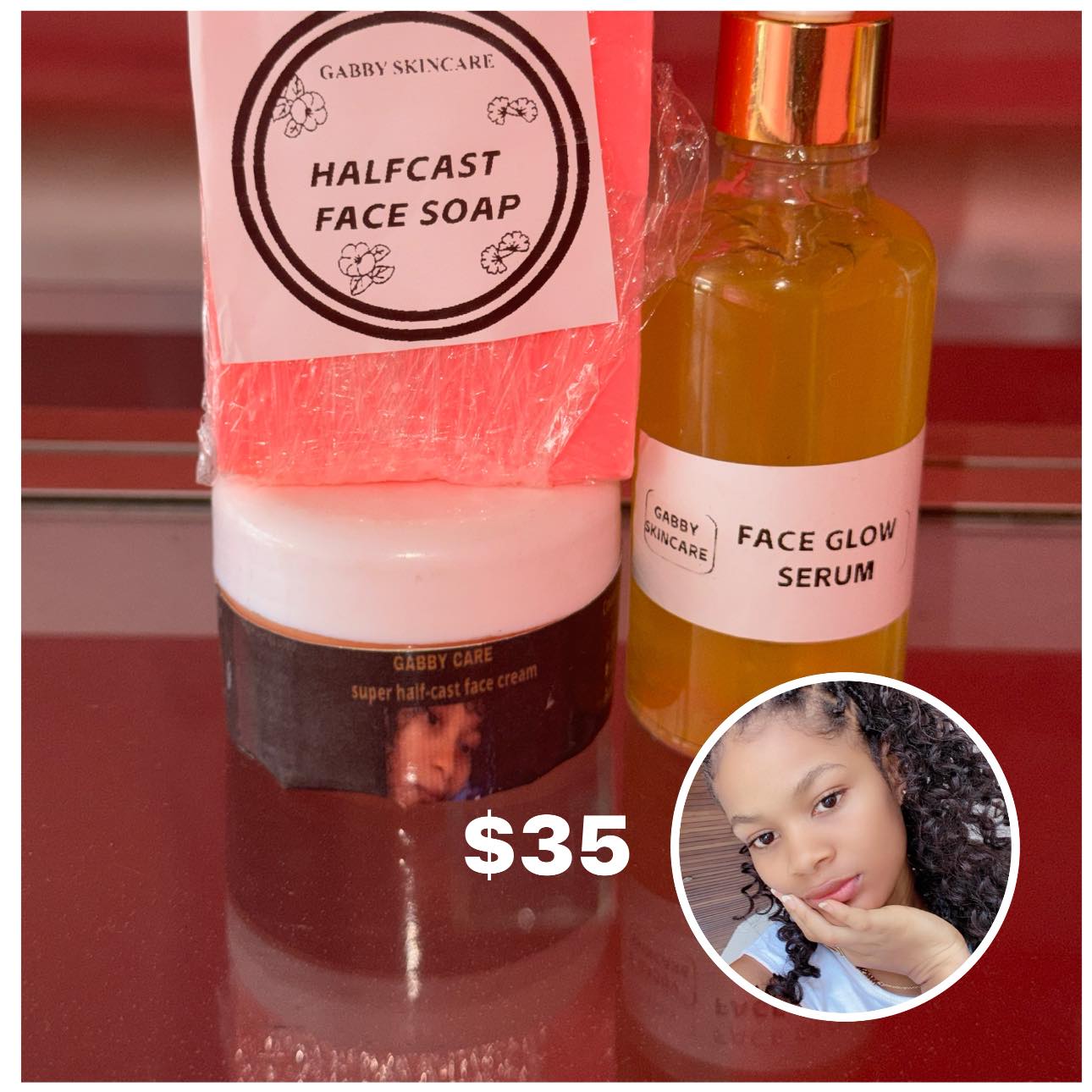 Gabby Organic Skincare Products Facebook ad: Glow Naturally with Our Organic Skincare Products!