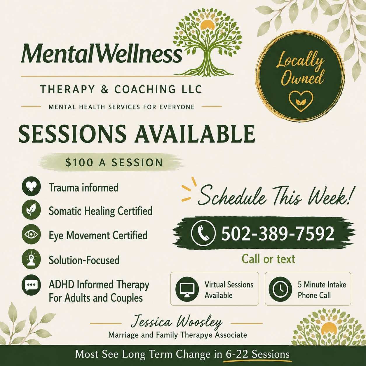 MentalWellness Therapy, LLC Facebook ad