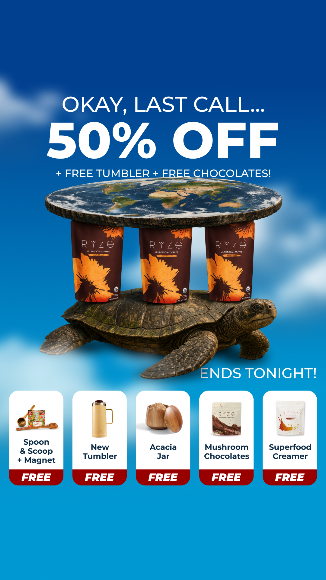 RYZE Superfoods Facebook ad
