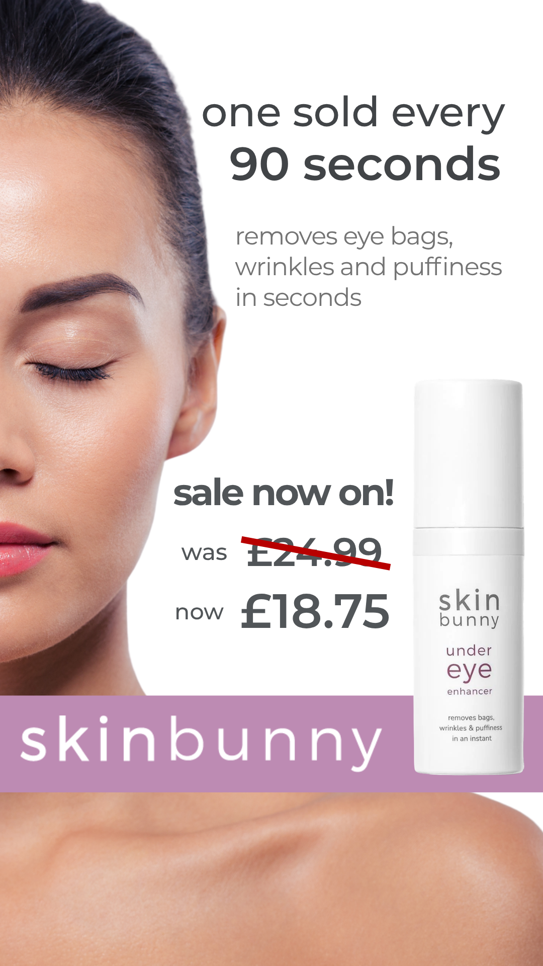 Skinbunny Skincare Facebook ad from Mar 27, 2026
