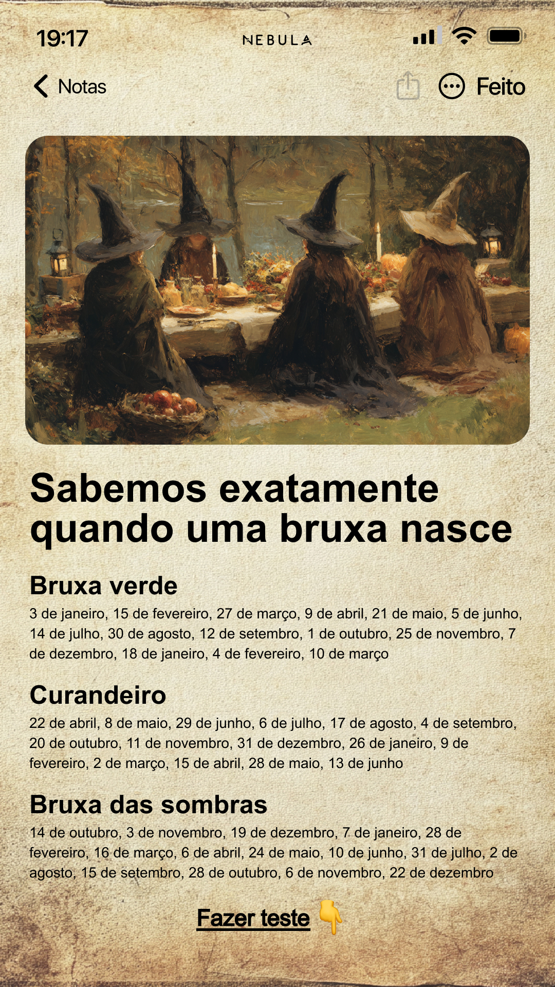 Nebula: Witch Power Reading Facebook ad