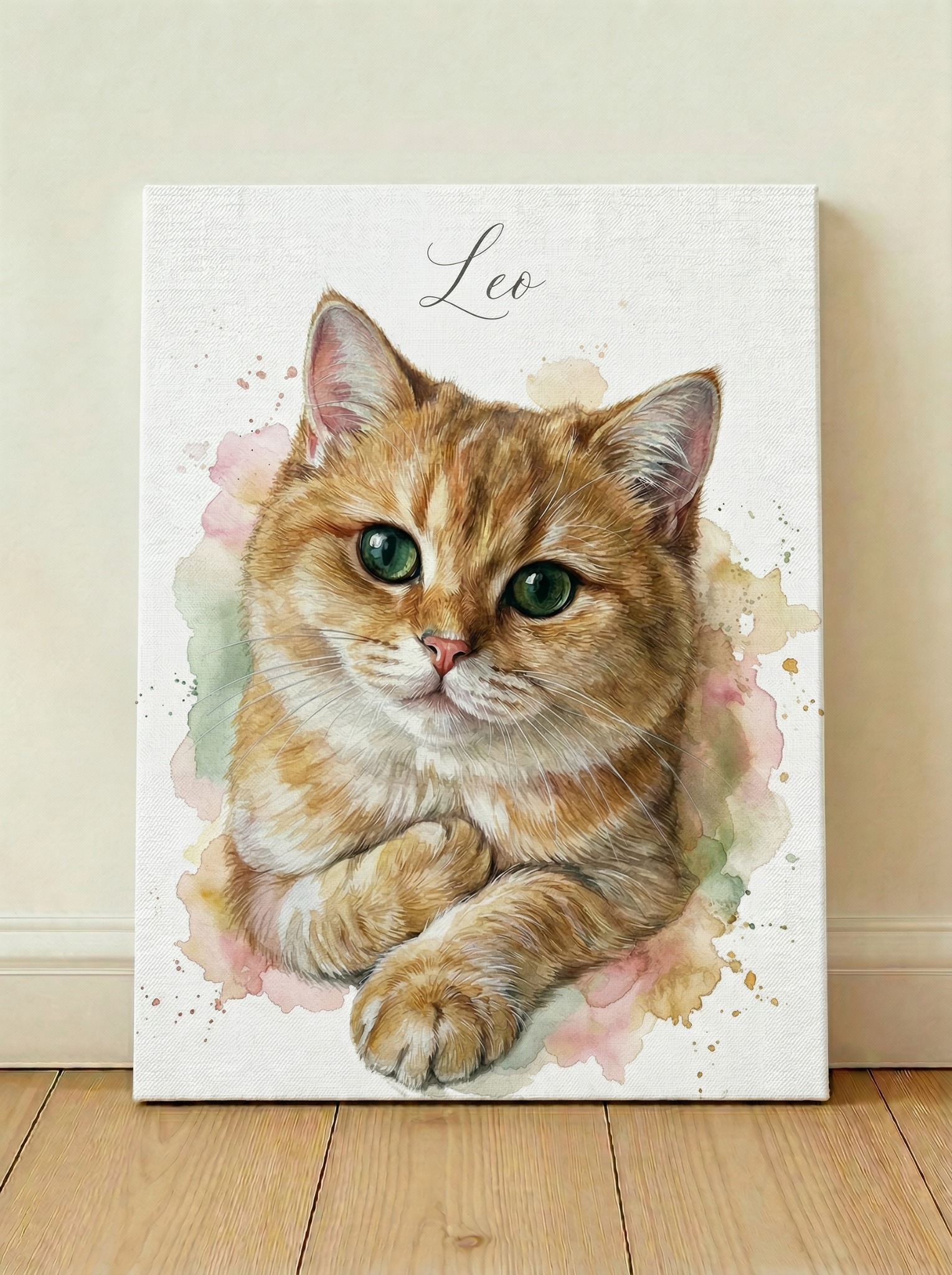 PetMorph Facebook ad: Watercolor Portraits With Your Pet's Name