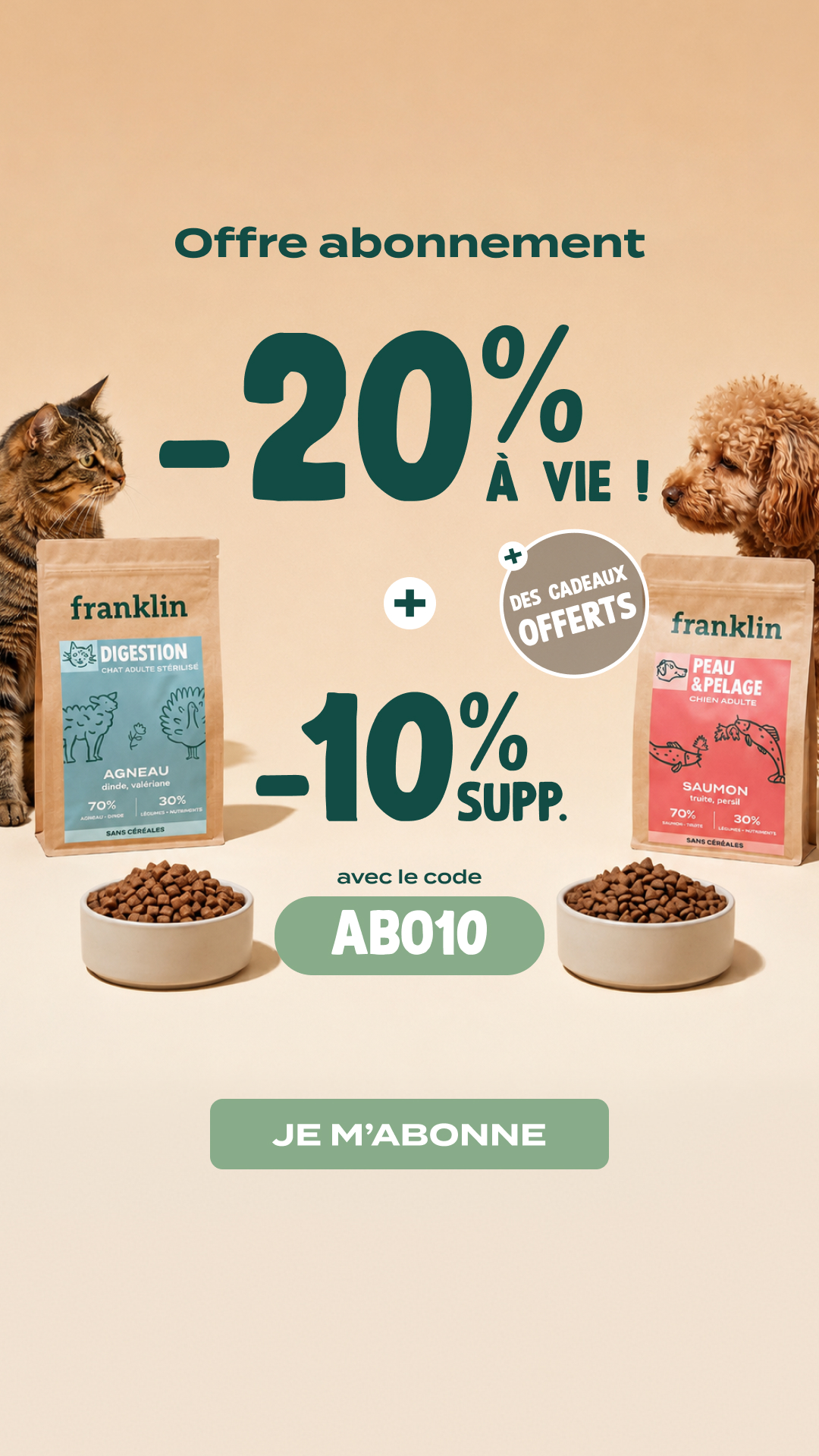 Franklin Pet Food Facebook ad
