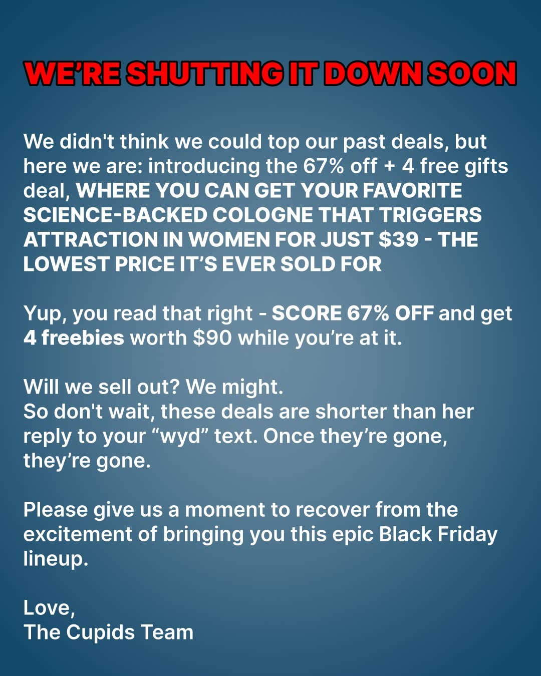 Try Cupids Facebook ad