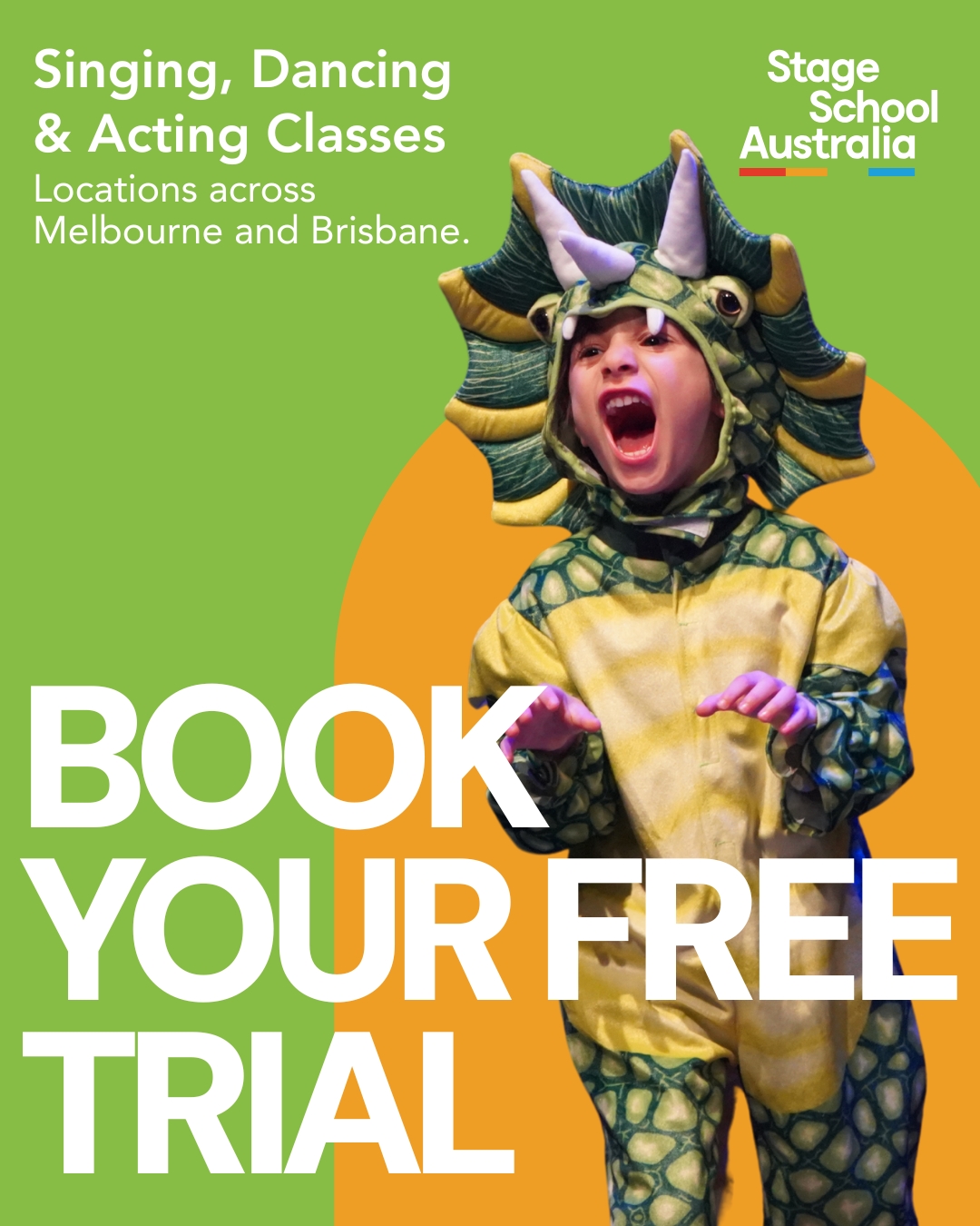 Stage School Australia Facebook ad from Feb 9, 2026