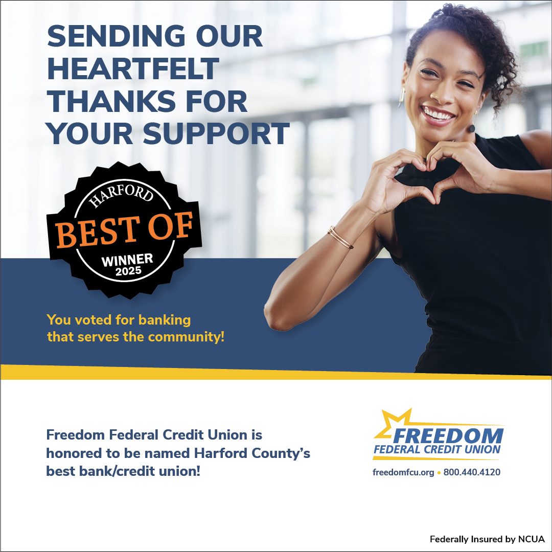 Freedom Federal Credit Union Facebook ad: Your Goals. Your Story. Our Support.