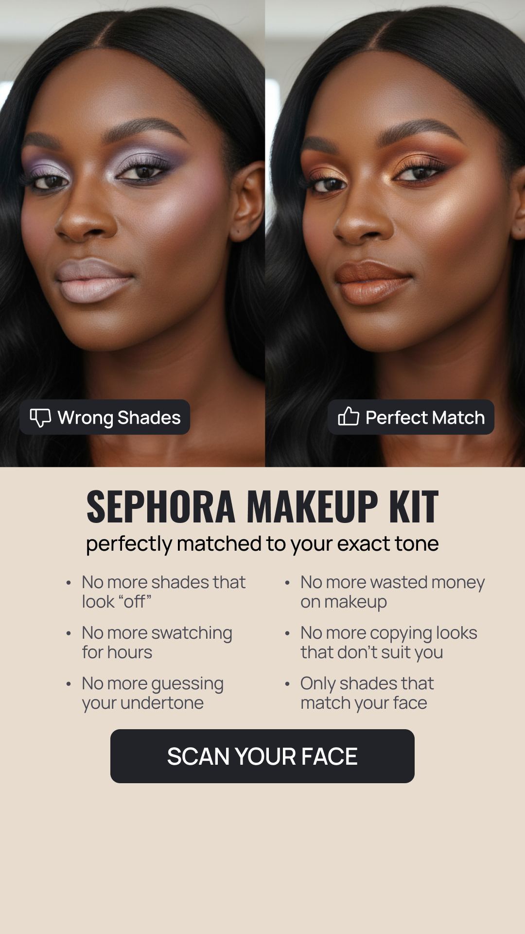 Beauty Transformation Program Facebook ad