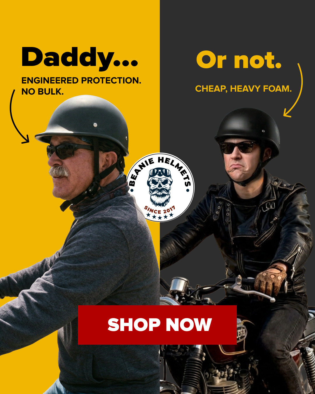 Beanie Helmets Facebook ad