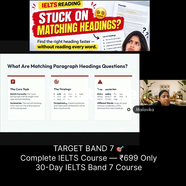 I-blue Education Facebook ad: IELTS Band 7 in 30 Days. ₹699.