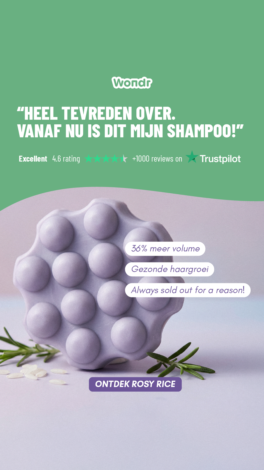 WONDR care Facebook ad