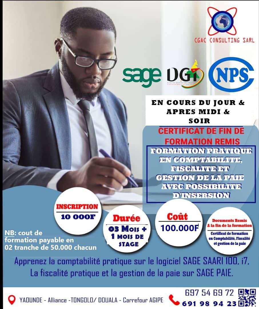 Cabinet de Gestion d'Audit et de Conseils Facebook ad: FORMATION PRATIQUE ET RAPIDE EN COMPTABILITE, FISCALITE ET…