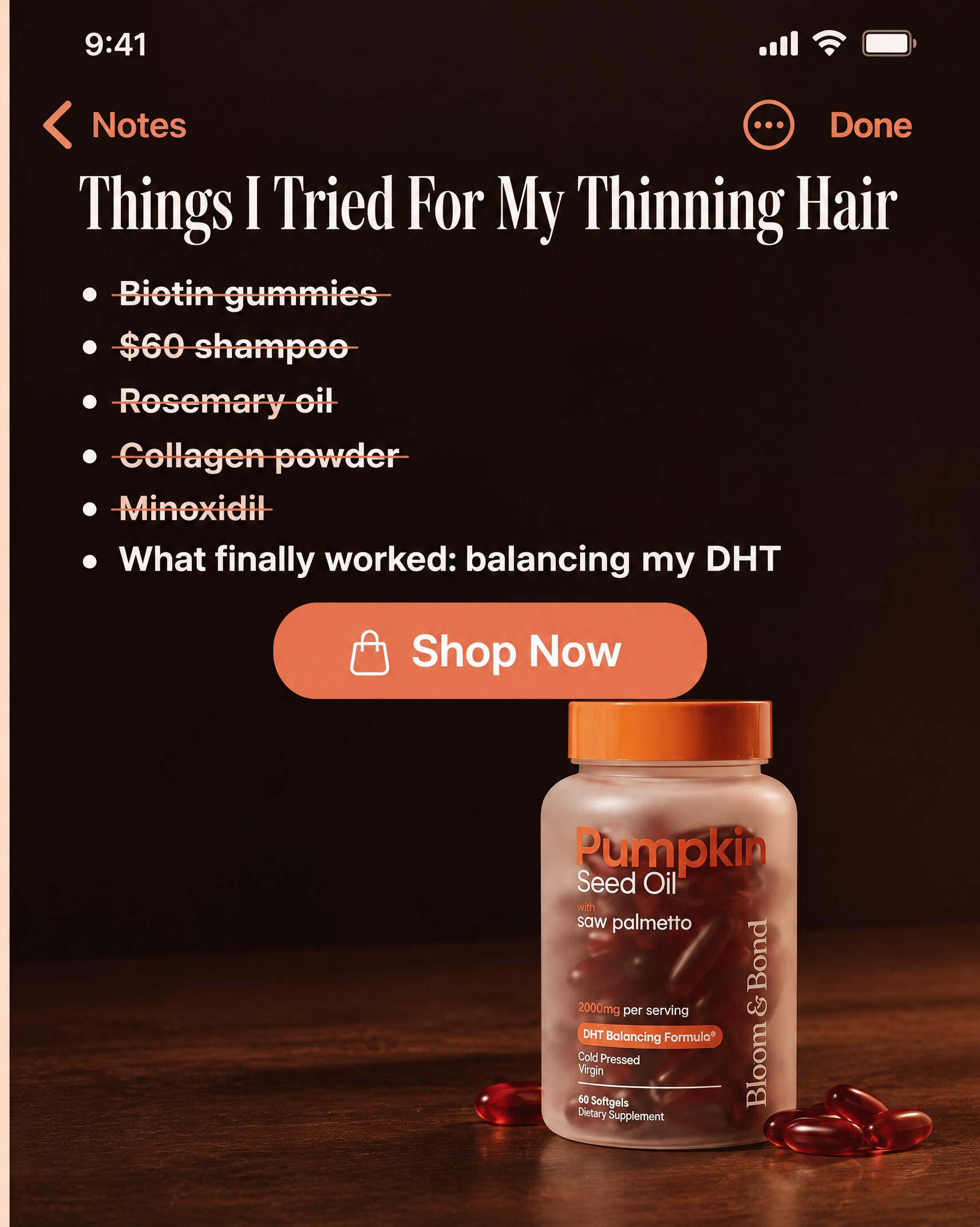Beauty Reviews Facebook ad: Help Hair Loss Naturally
