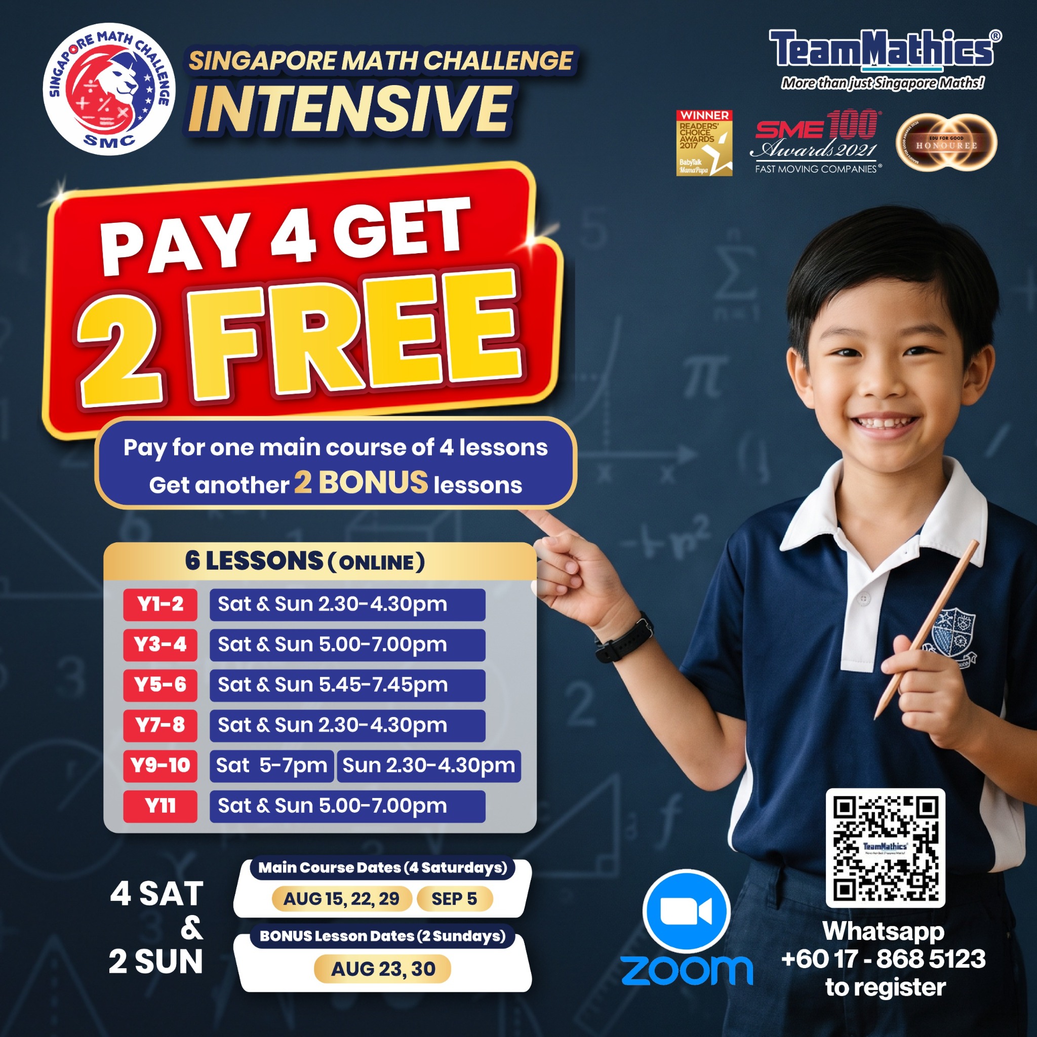 Academy TeamMathics Facebook ad: Instagram
