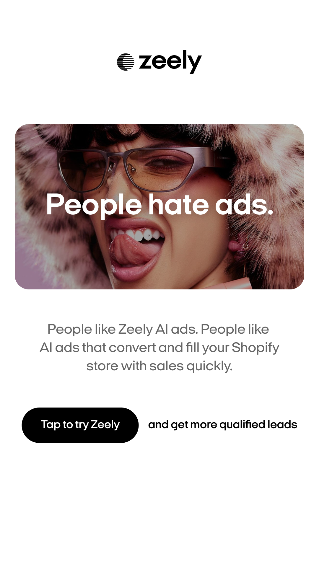 Zeely Facebook ad