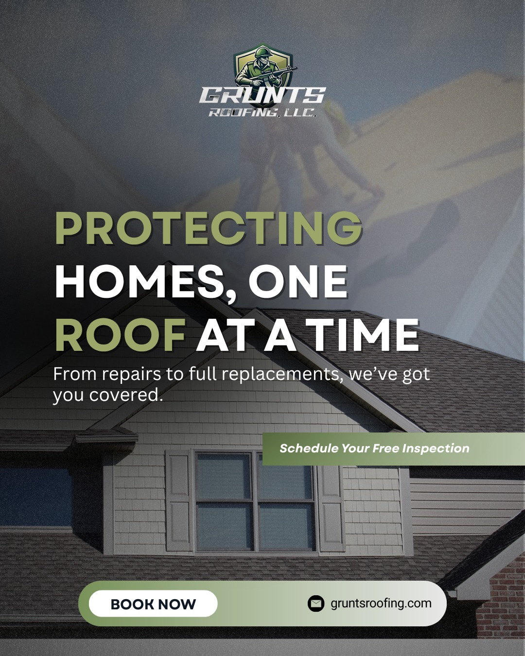 Grunts Roofing LLC Facebook ad