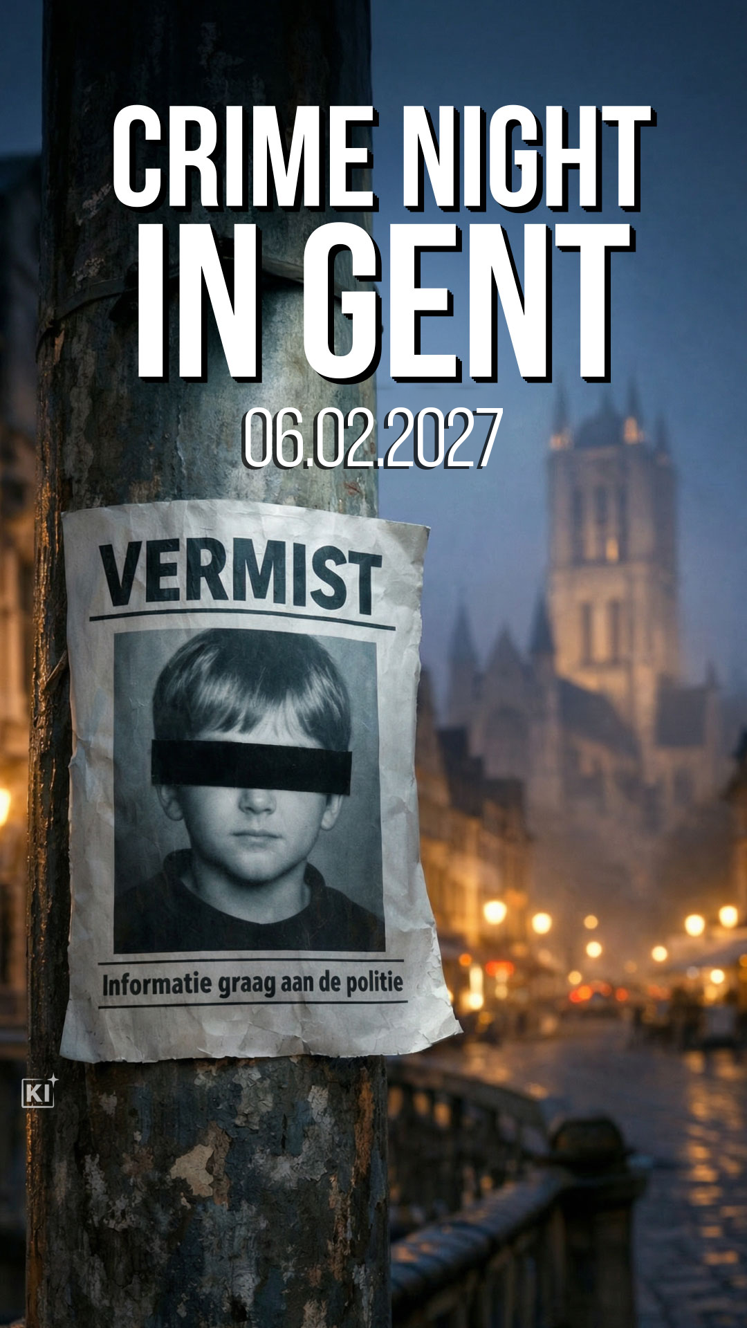 CrimeNight Events Facebook ad: True Crime-avond in Gent