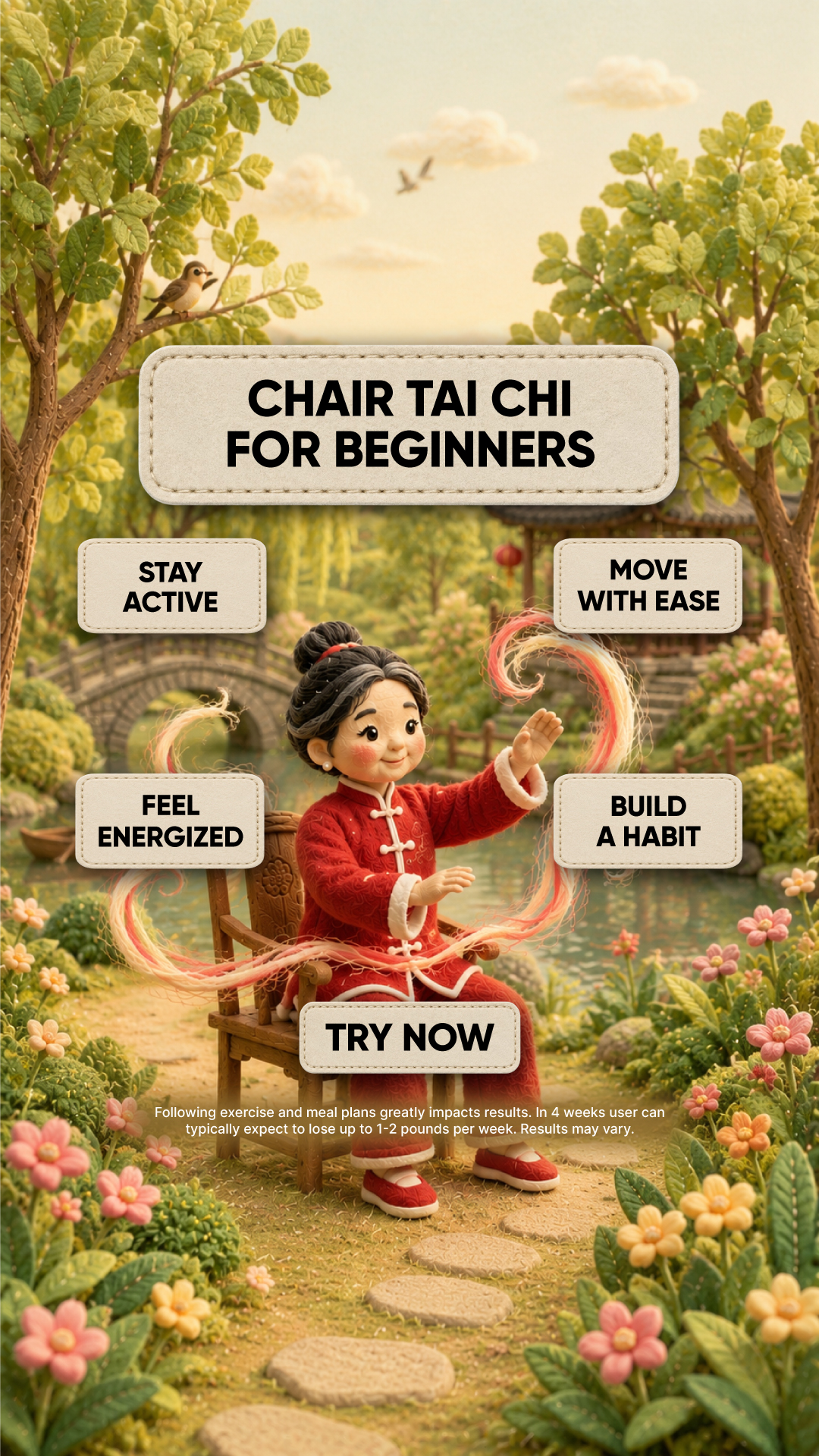 Agata Fitness Facebook ad: Start Chair Tai Chi