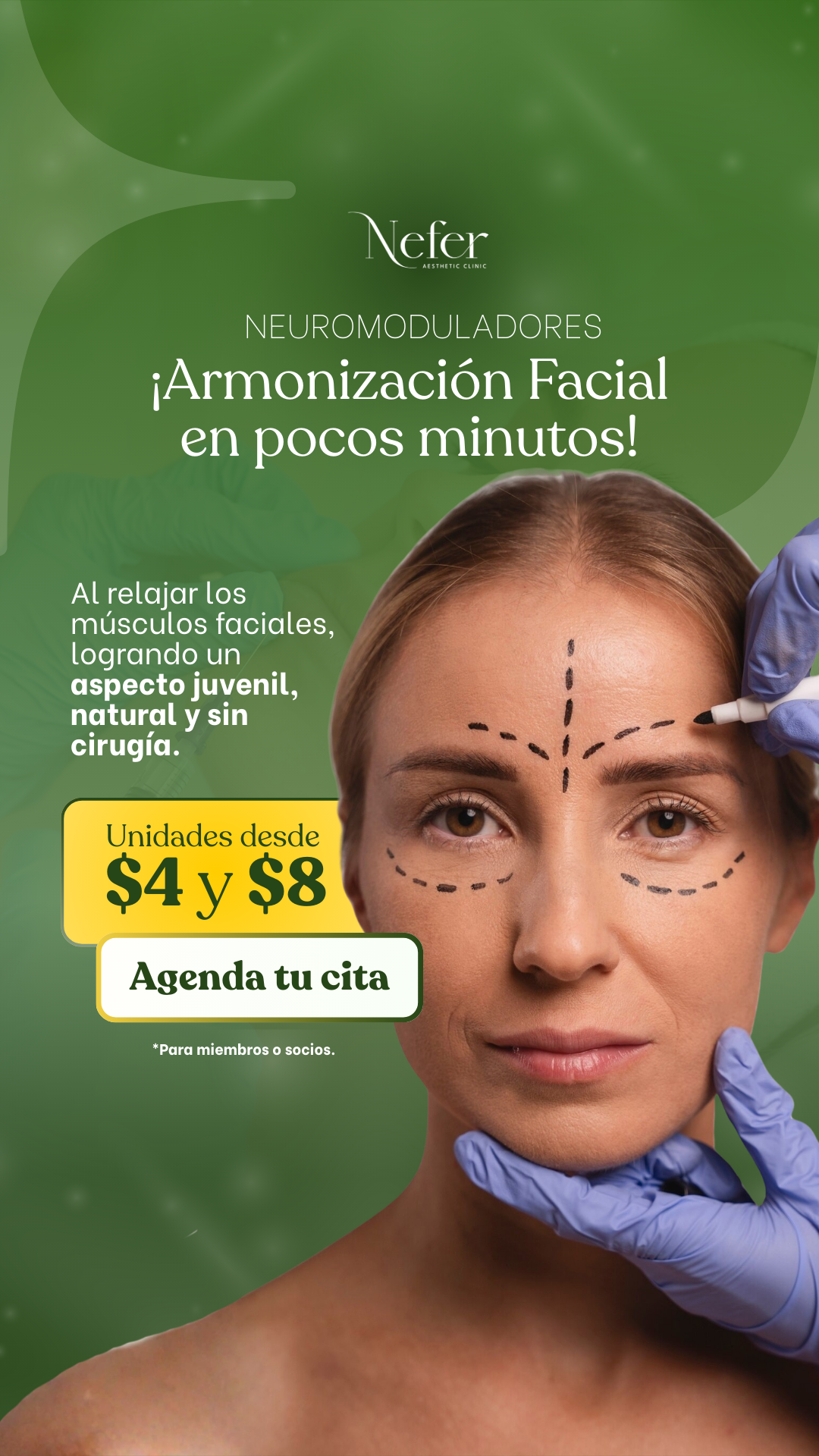 Nefer Aesthetic Clinic Facebook ad from Jun 3, 2026