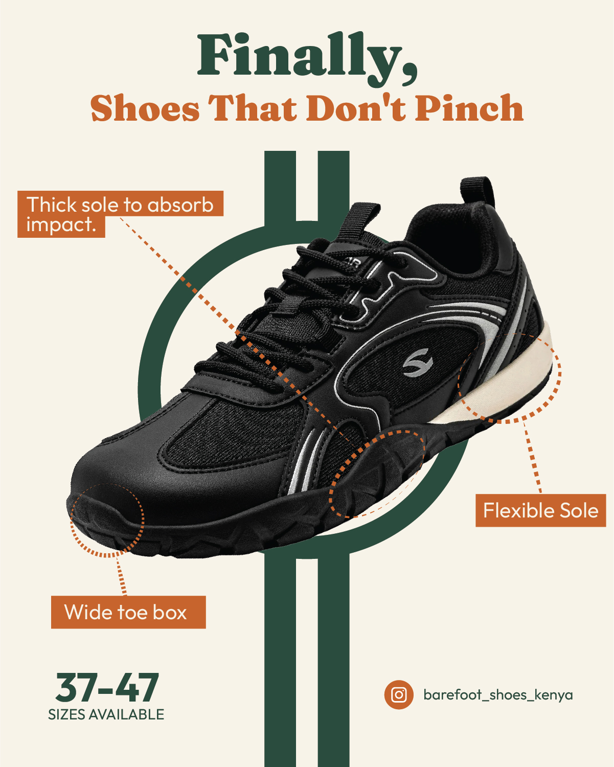 Barefoot Shoes Kenya Facebook ad: Comfortable is Fashionable