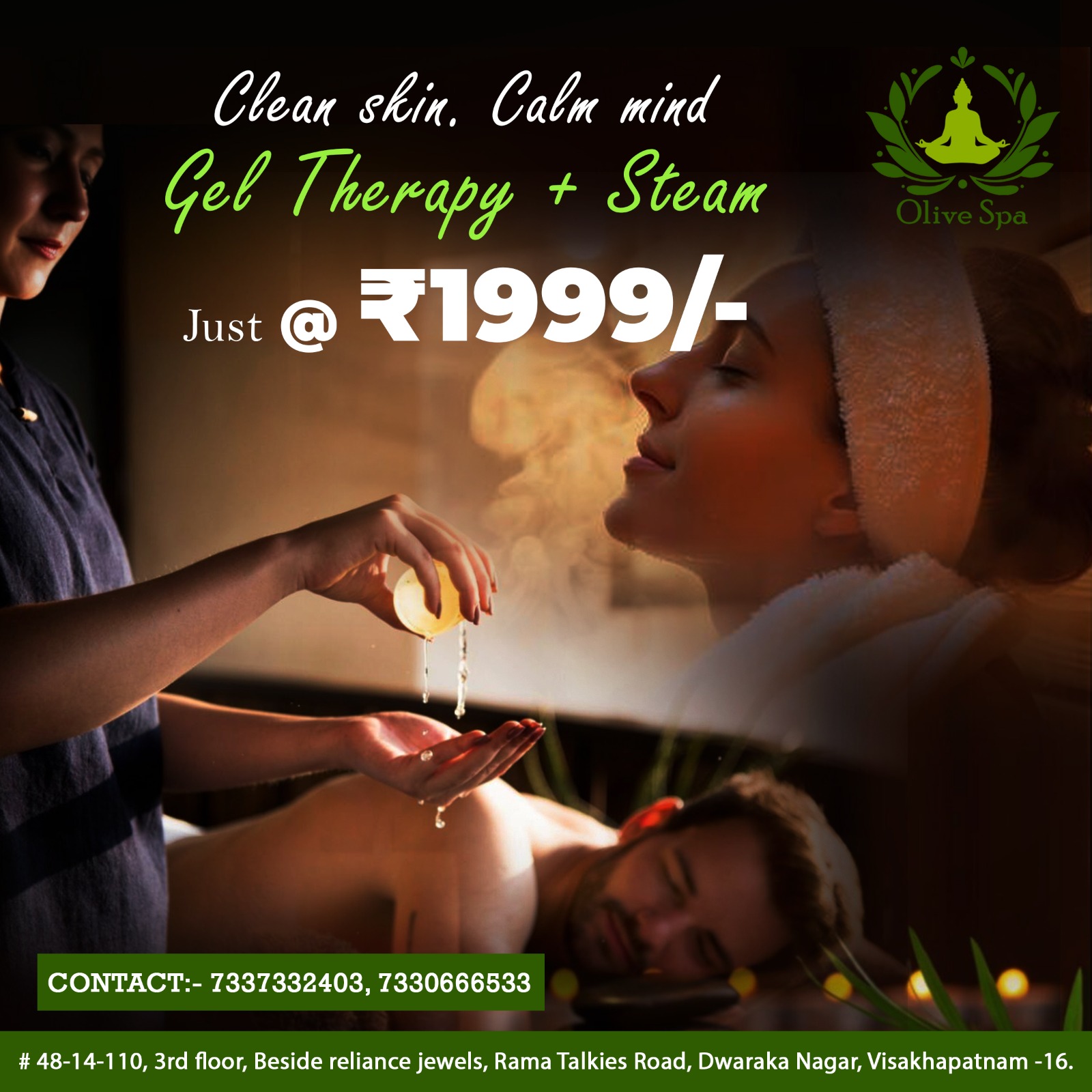 The Olive Spa Facebook ad: Chat with us