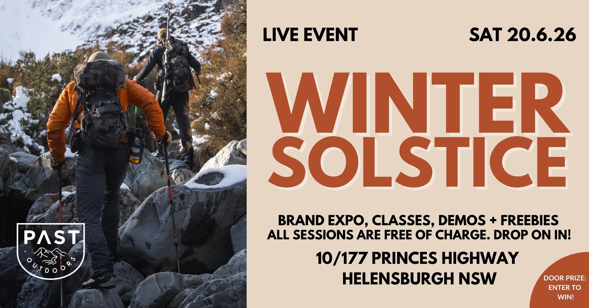 PAST Outdoors Facebook ad: WINTER SOLSTICE EVENT @ PAST OUTDOORS Helensburgh