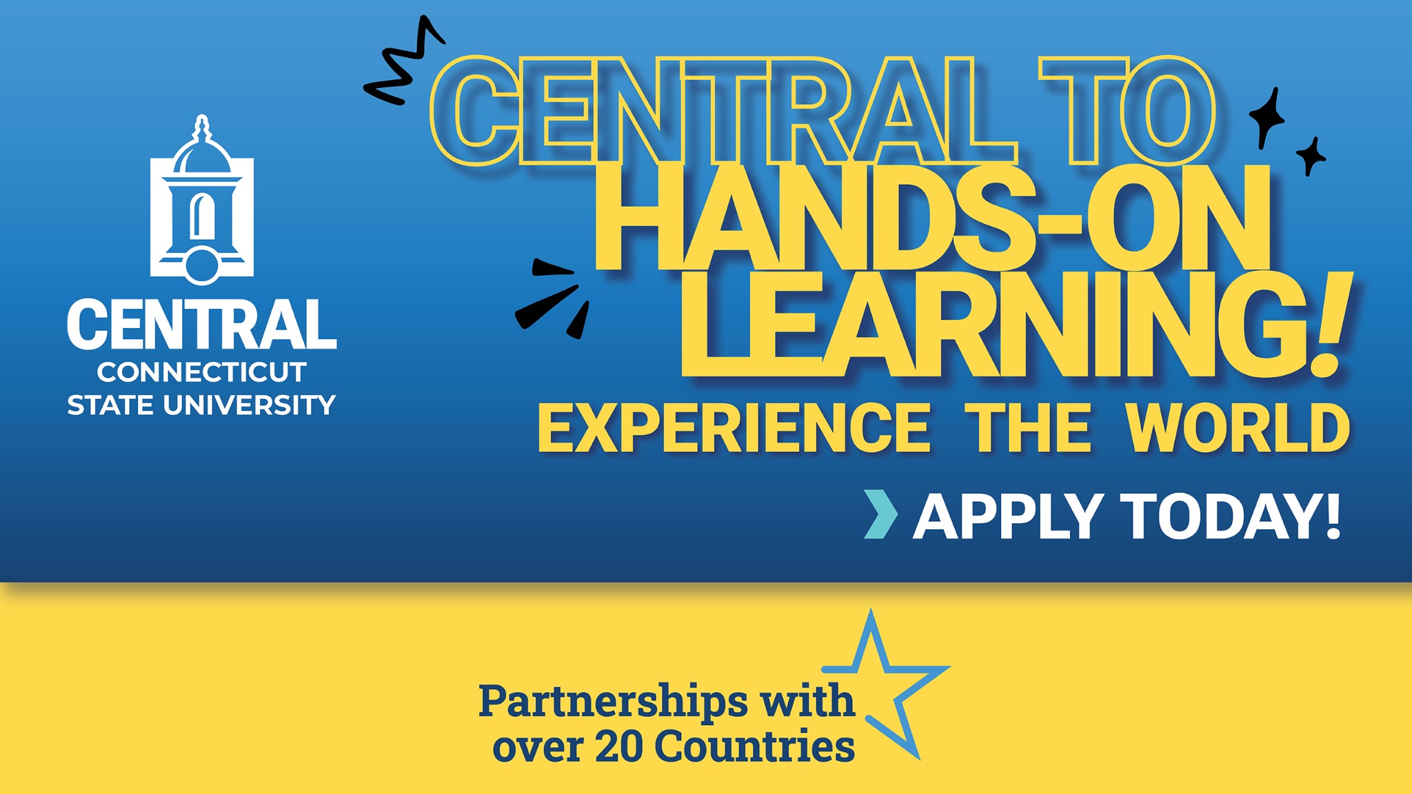 Central Connecticut State University Facebook ad: Apply Today