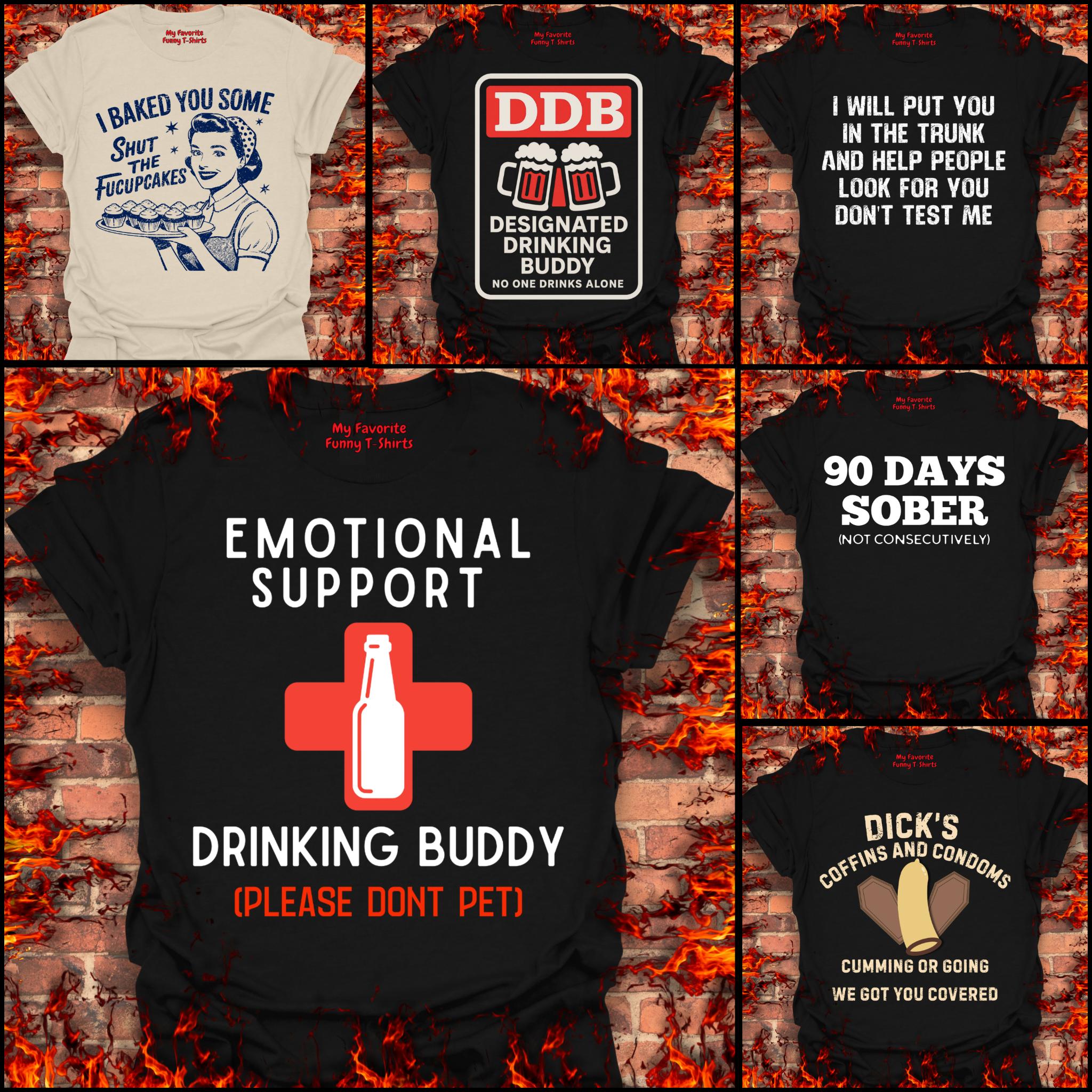 My Favorite Funny T-shirts Facebook ad: Funny Designs You'll Love!