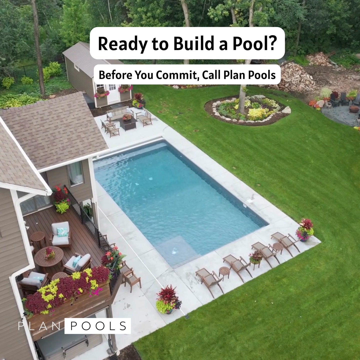 Plan Pools & Concrete Facebook ad: Build Your Pool Right