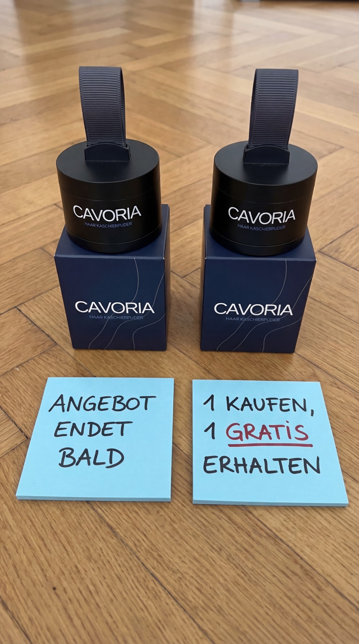 Cavoria Facebook ad: Haarausfall noch heute besiegen