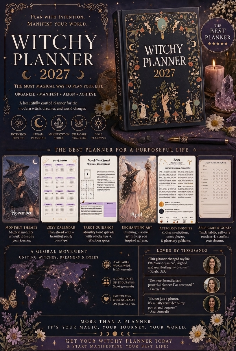 Soul Made Press Facebook ad: 90% OFF 2027 Witchy Planner