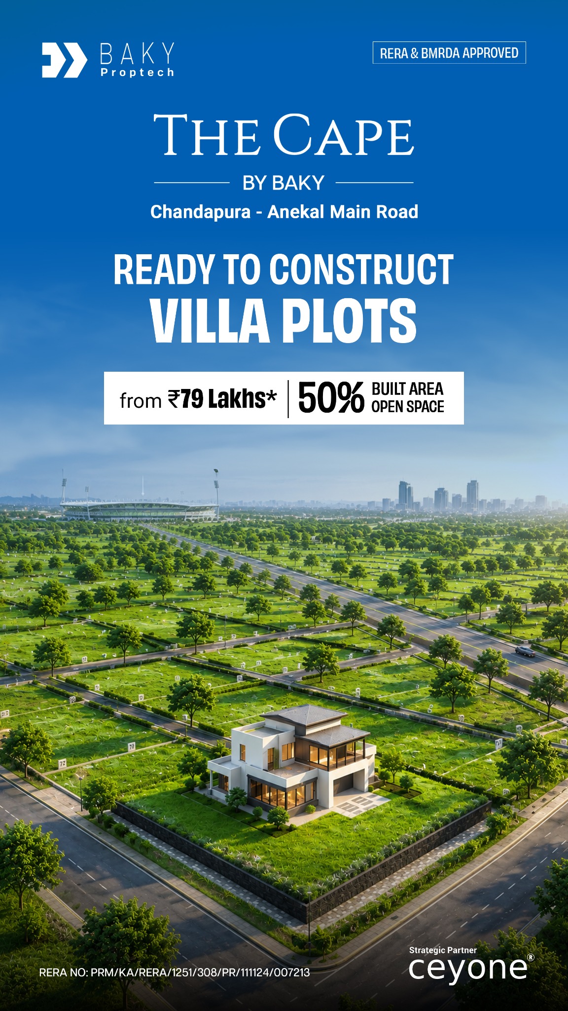 Ceyone Facebook ad: Ready To Construct Premium Plots @ 79 Lakh* Onwards