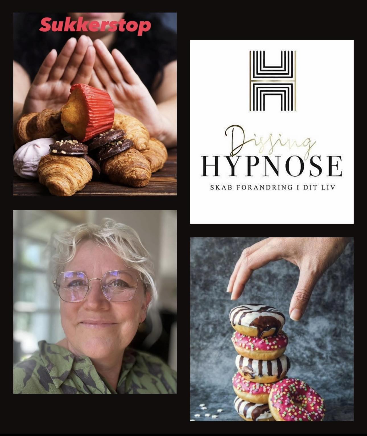 Dissing Hypnose- og hypnoterapi Facebook ad: Sukker stop?