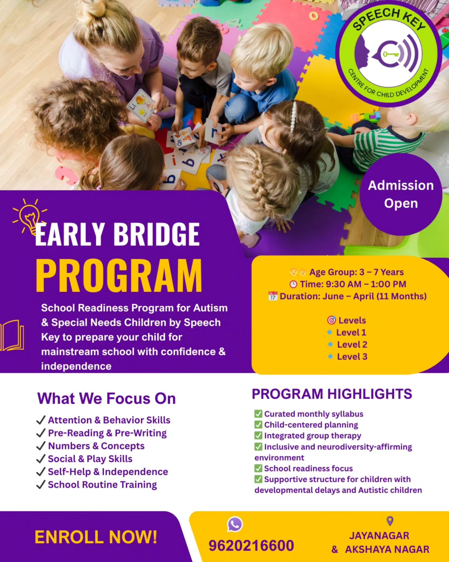 Speech Key Center for Child Development Facebook ad: Struggling in regular school?