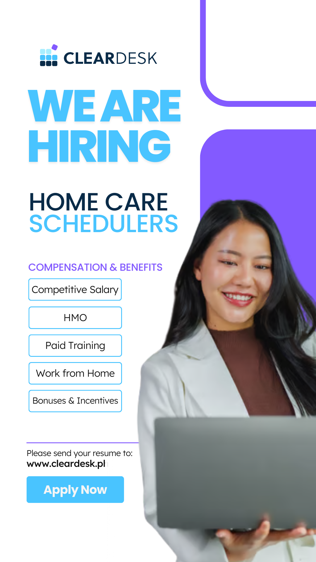 ClearDesk Careers Facebook ad from Mar 12, 2026