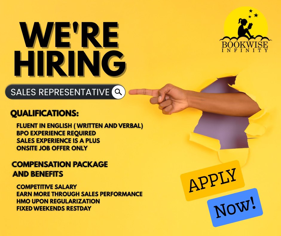 Bookwise Global Advertising Facebook ad: We’re hiring Sales Representatives!