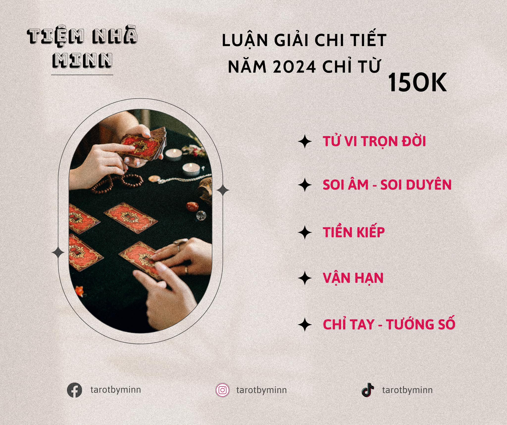 Tarot by Minn Facebook ad: Xem TỬ VI 2024 chỉ từ 1.5.0
