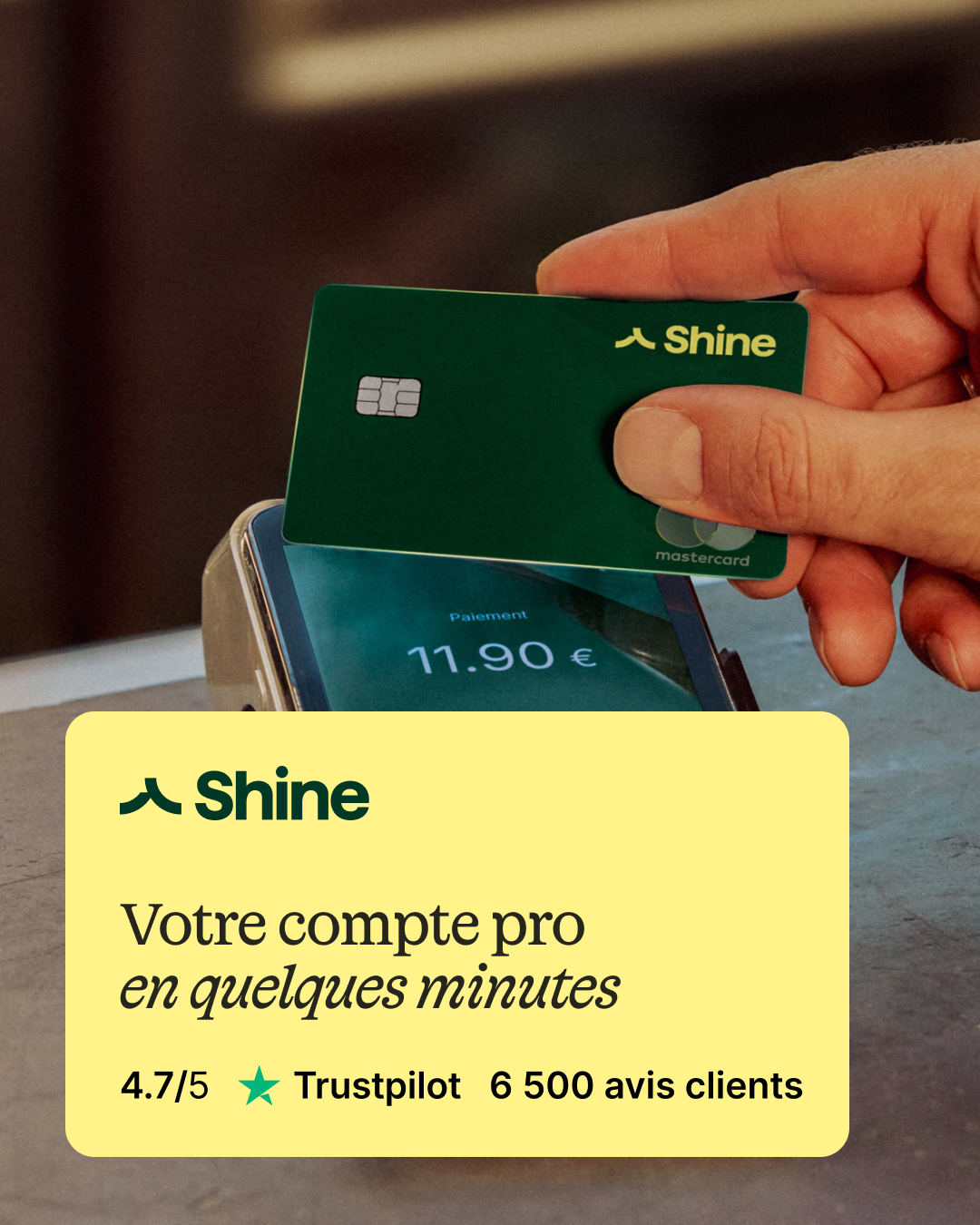 Shine Facebook ad: Shine: le compte pro tout-en-un