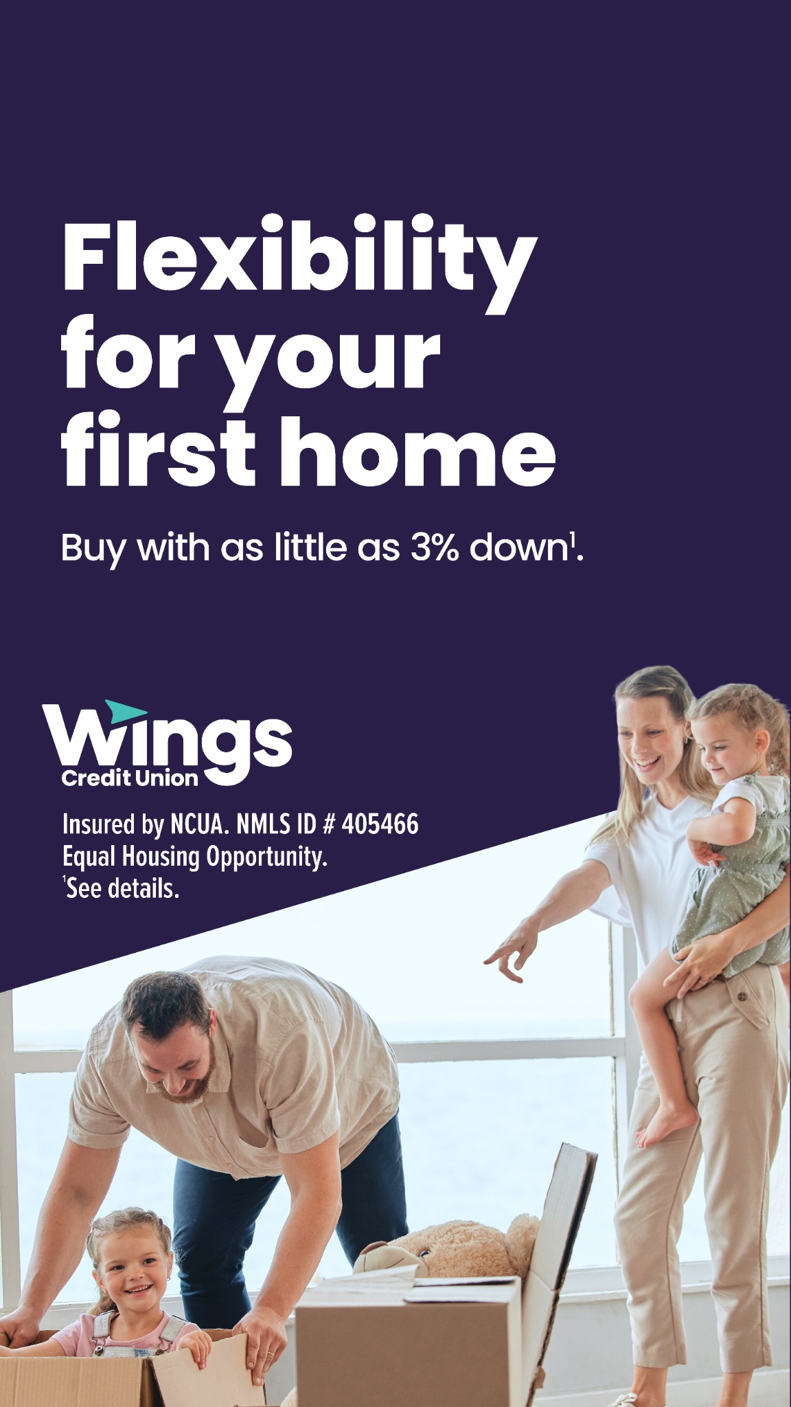Wings Credit Union Facebook ad: Let’s make a plan