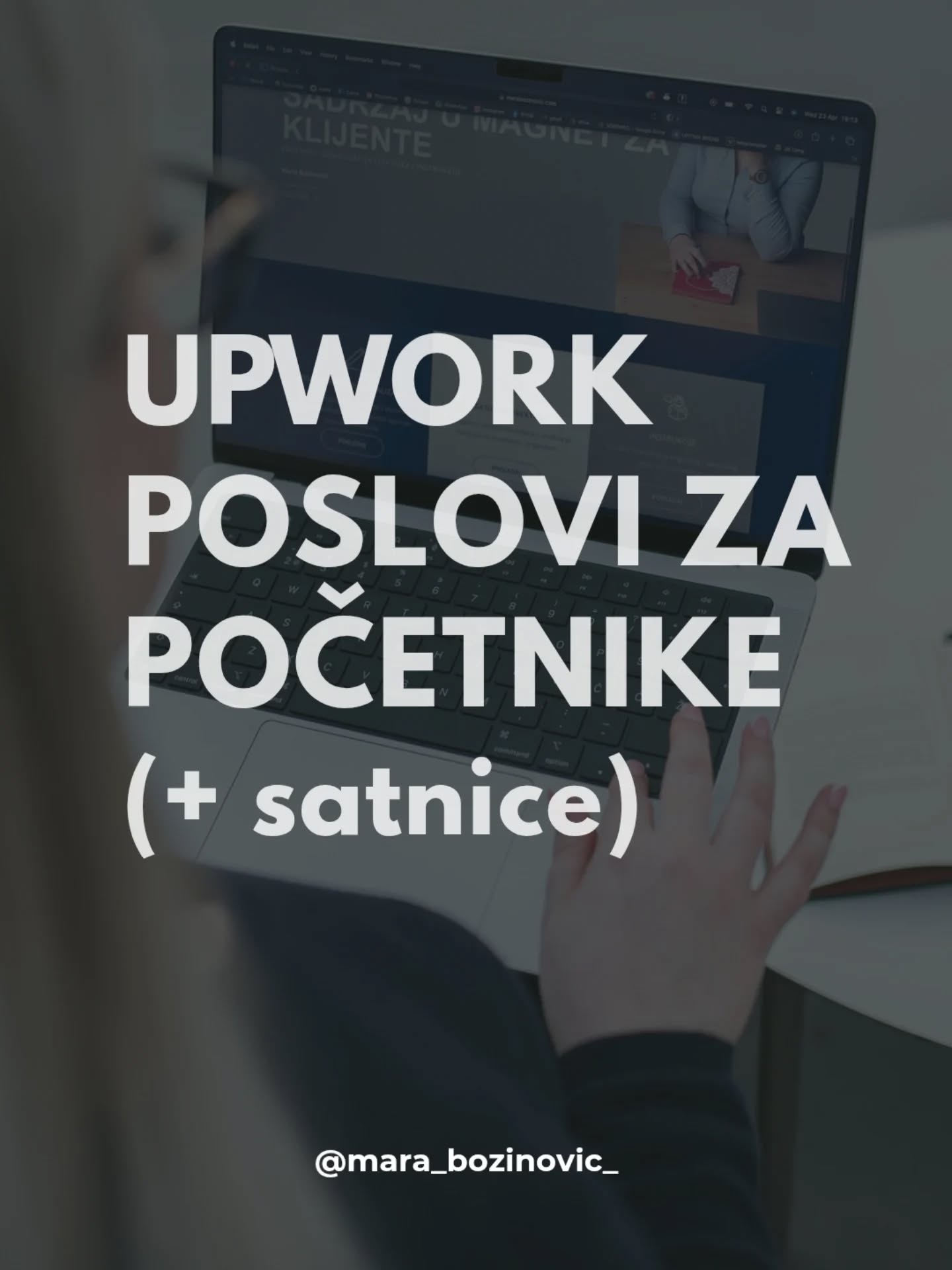 Mara Božinović Facebook ad: Koliko puta si odustala od Upworka jer nemaš…