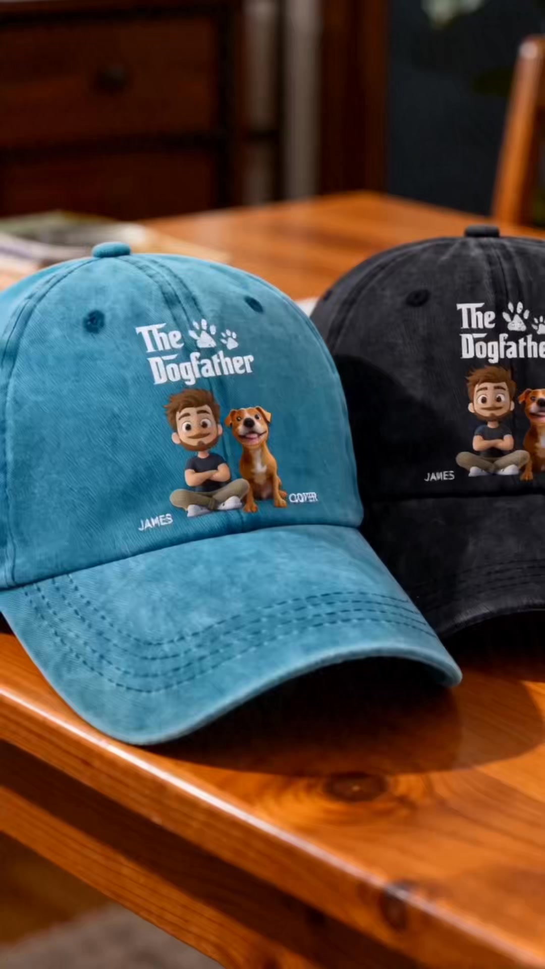 DoyoBest Facebook ad: Trendy Dogfather Washed Denim Cap