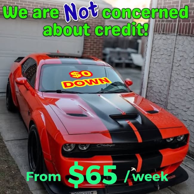 Sam Carter Facebook ad: $0 Down | $65 / week