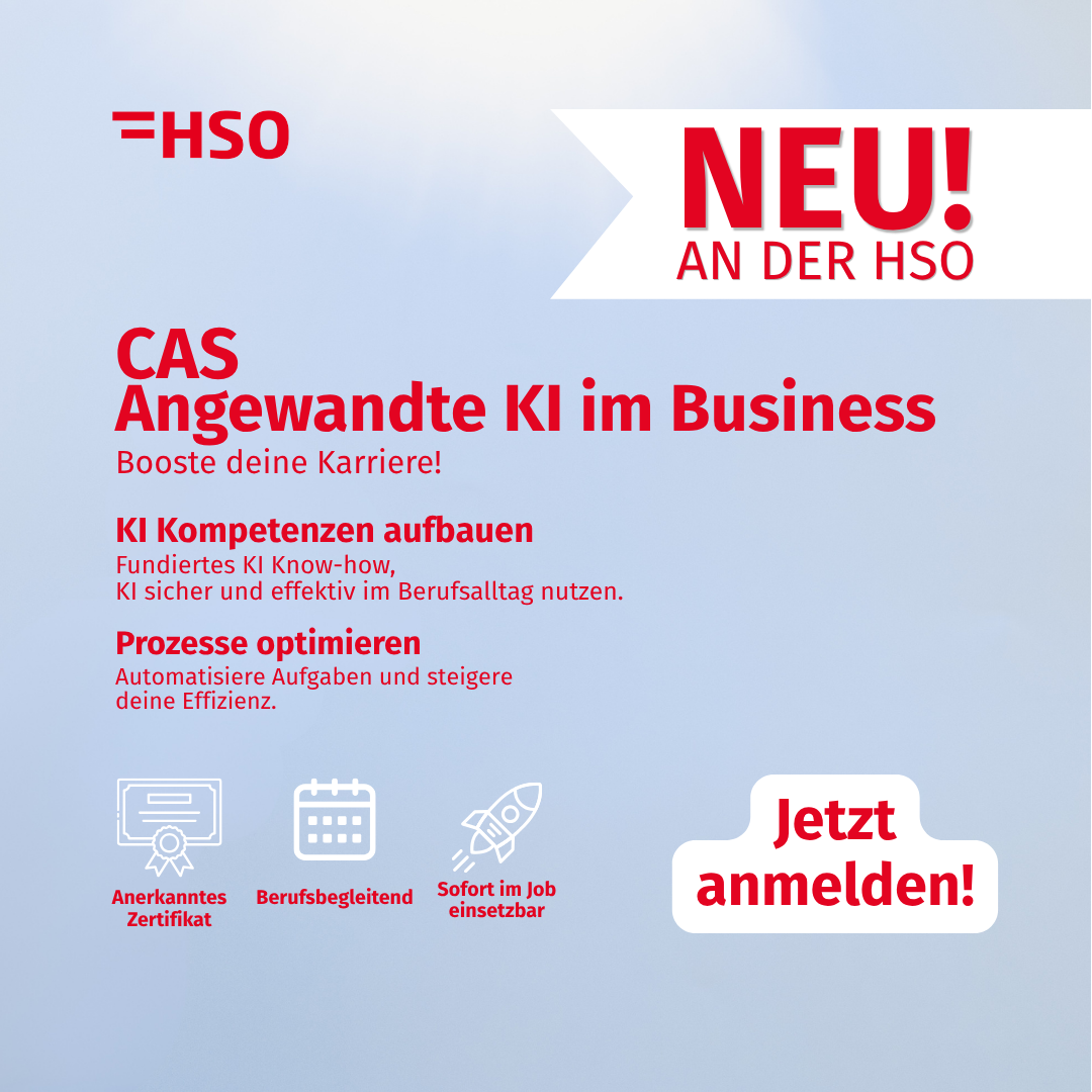 HSO Wirtschafts- und Informatikschule Facebook ad: NEU an der HSO